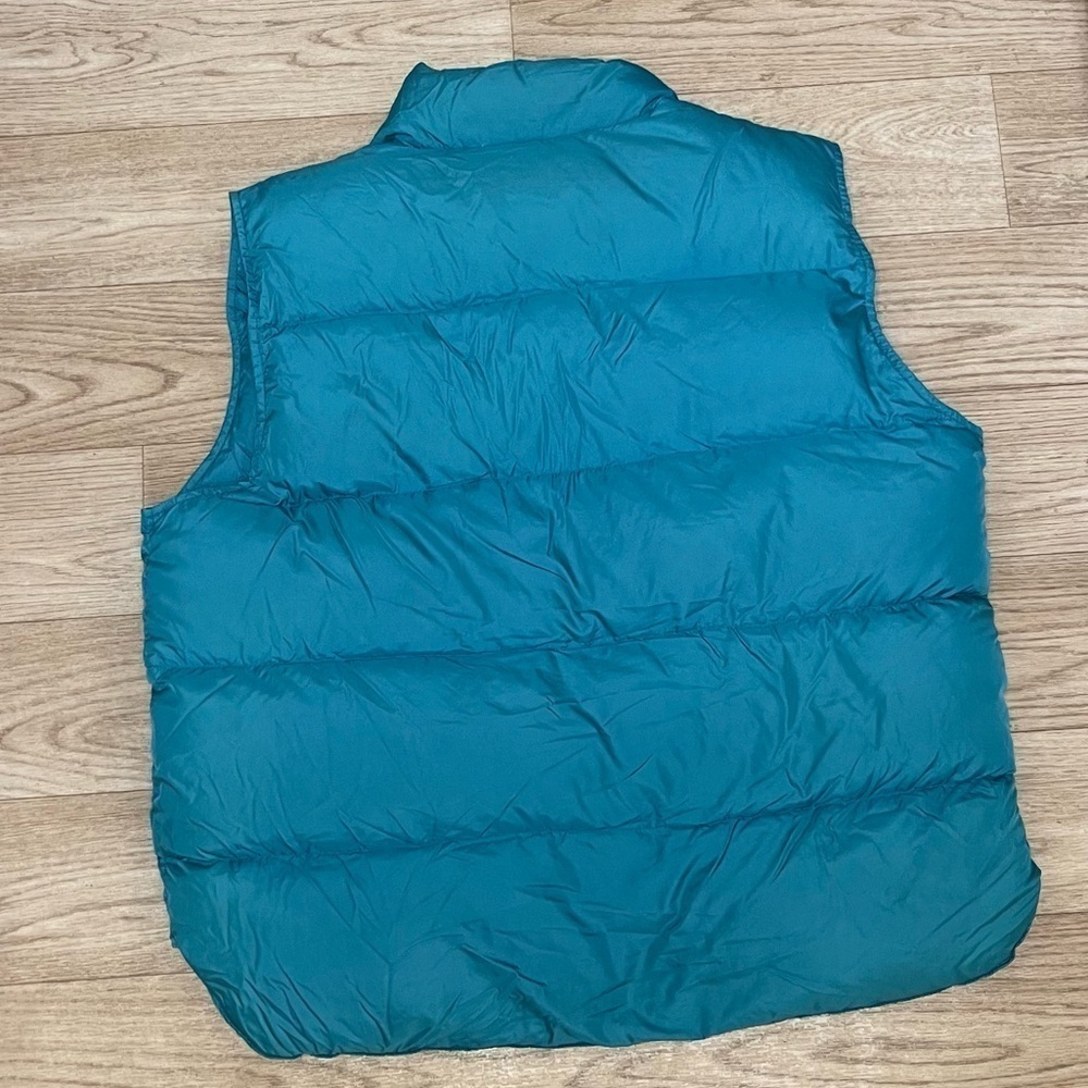 Vintage L.L. Bean Goose Down Insulated Puffer Vest Blue Teal Women’s L - Picture 3 of 6